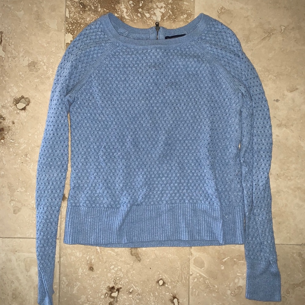 Blue long sleeve sweater
